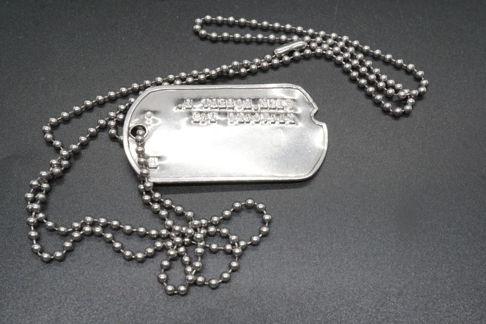 WWII 1945 Army Jewish Hebrew Dog Tag T45 With Bead Chain
