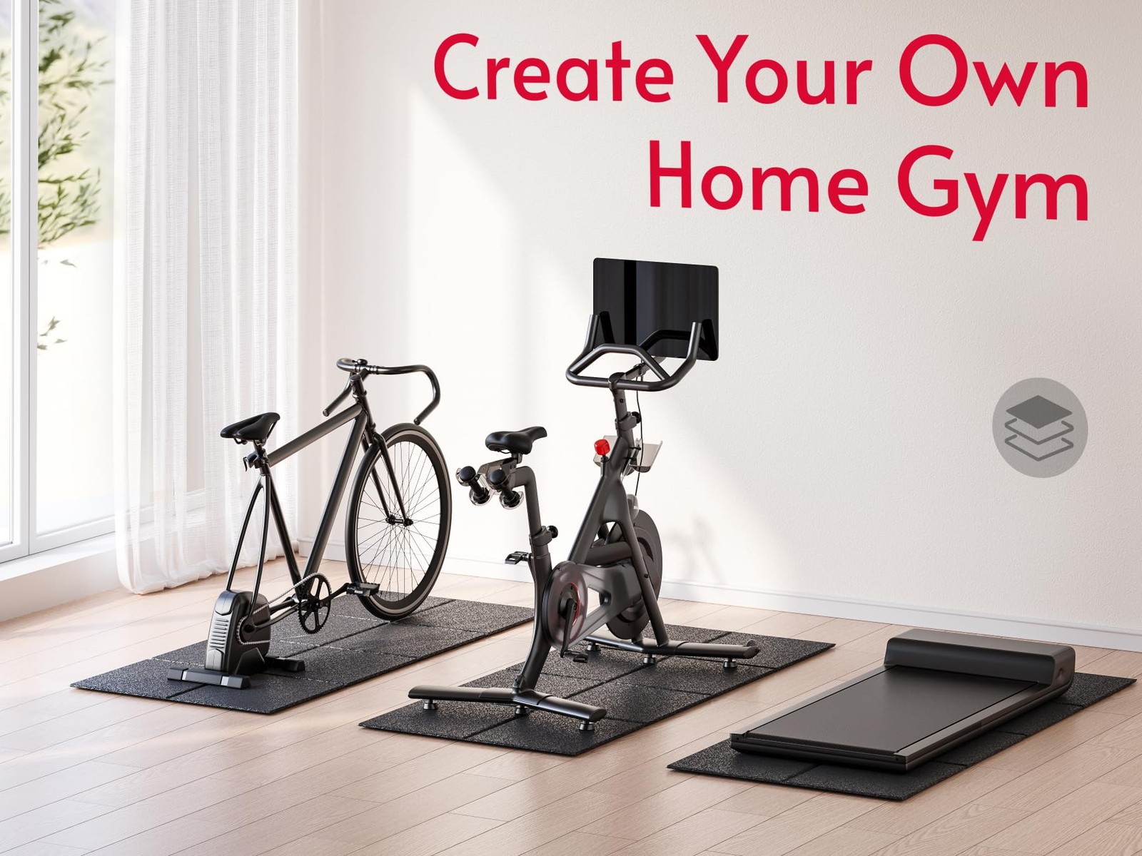 Crostice Walking Pad Mat 26x60" 1/4" Thick, Under Desk Treadmill Floor Mat