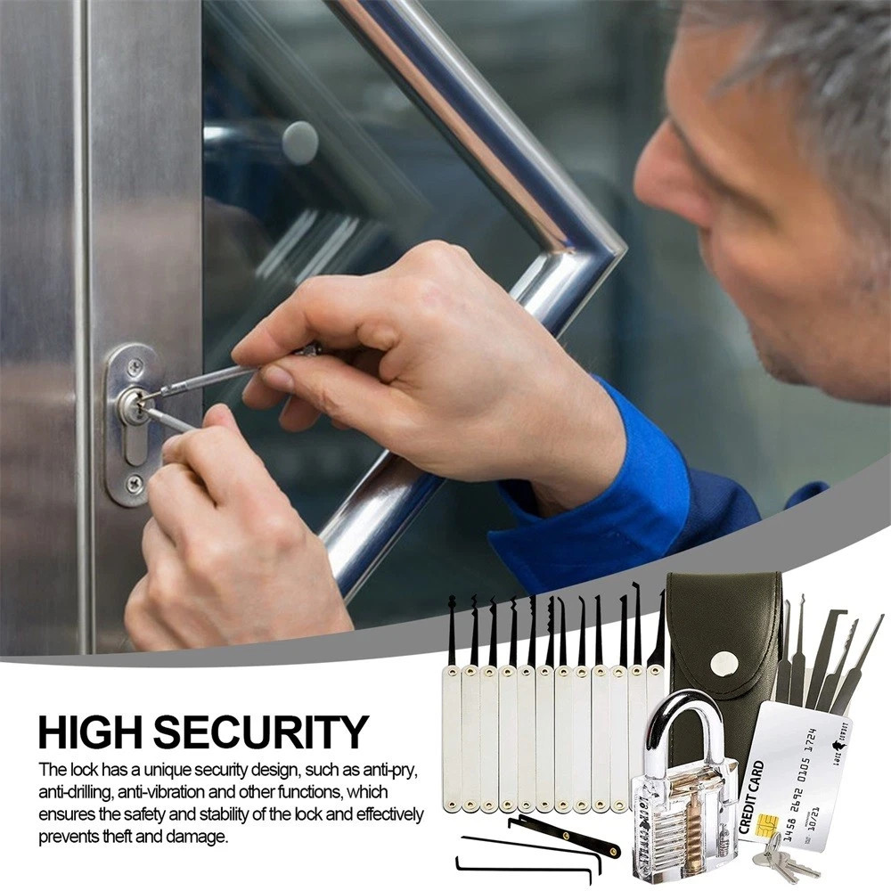 15 PCS Stainless Steel Practice Tools with Transparent Lock Training Model