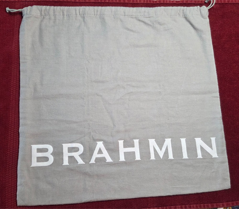 Brahmin Gray Dust Bag 17" X 16" with Drawstring