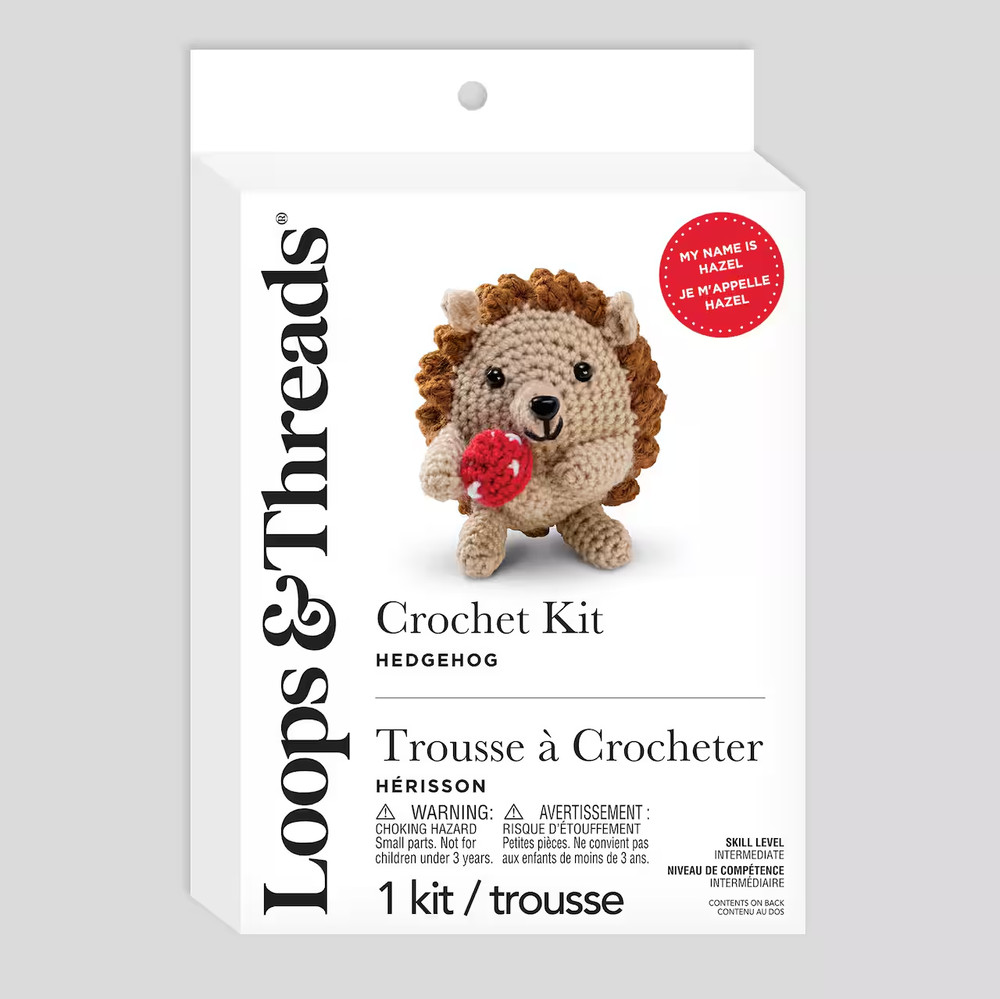 Loops & Threads Crochet Kit "Hedgehog"