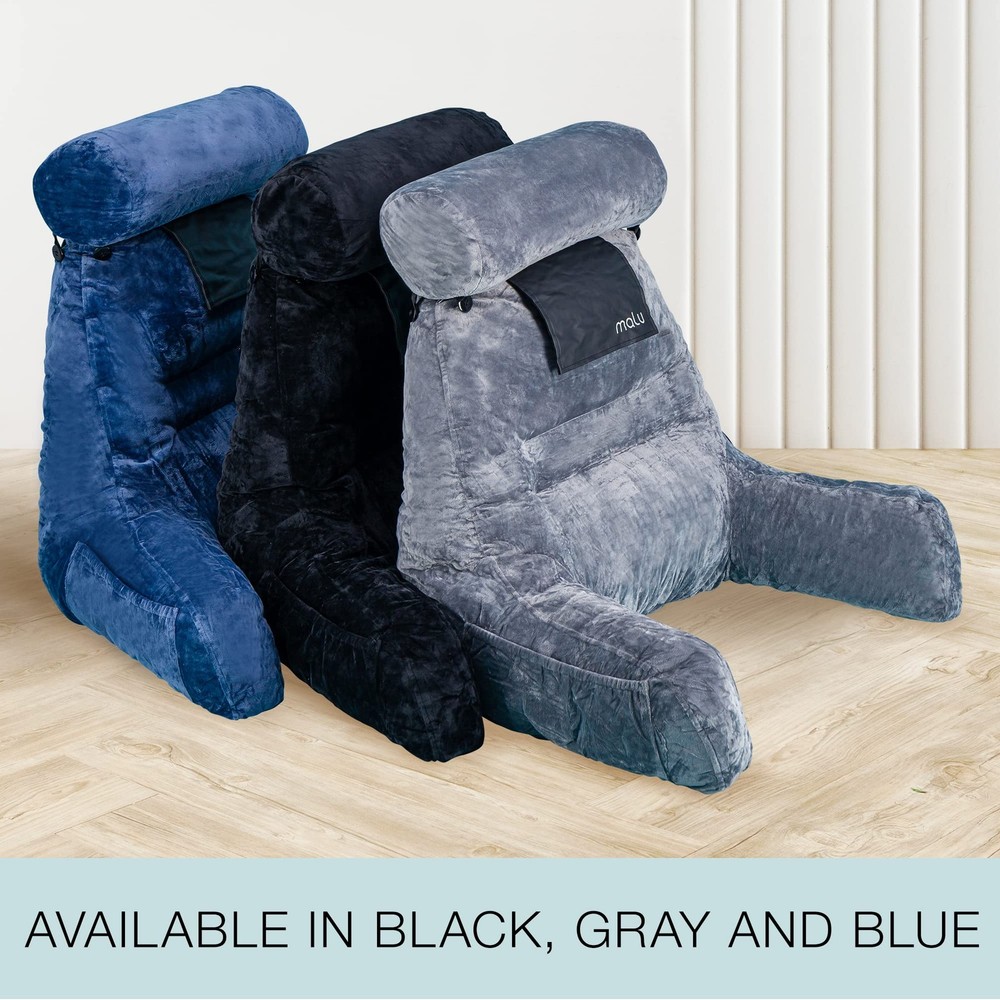 Extra Large Reading Pillow- Ergonomic Pillow- Back Pillow for Bed+ Rolling Ma...