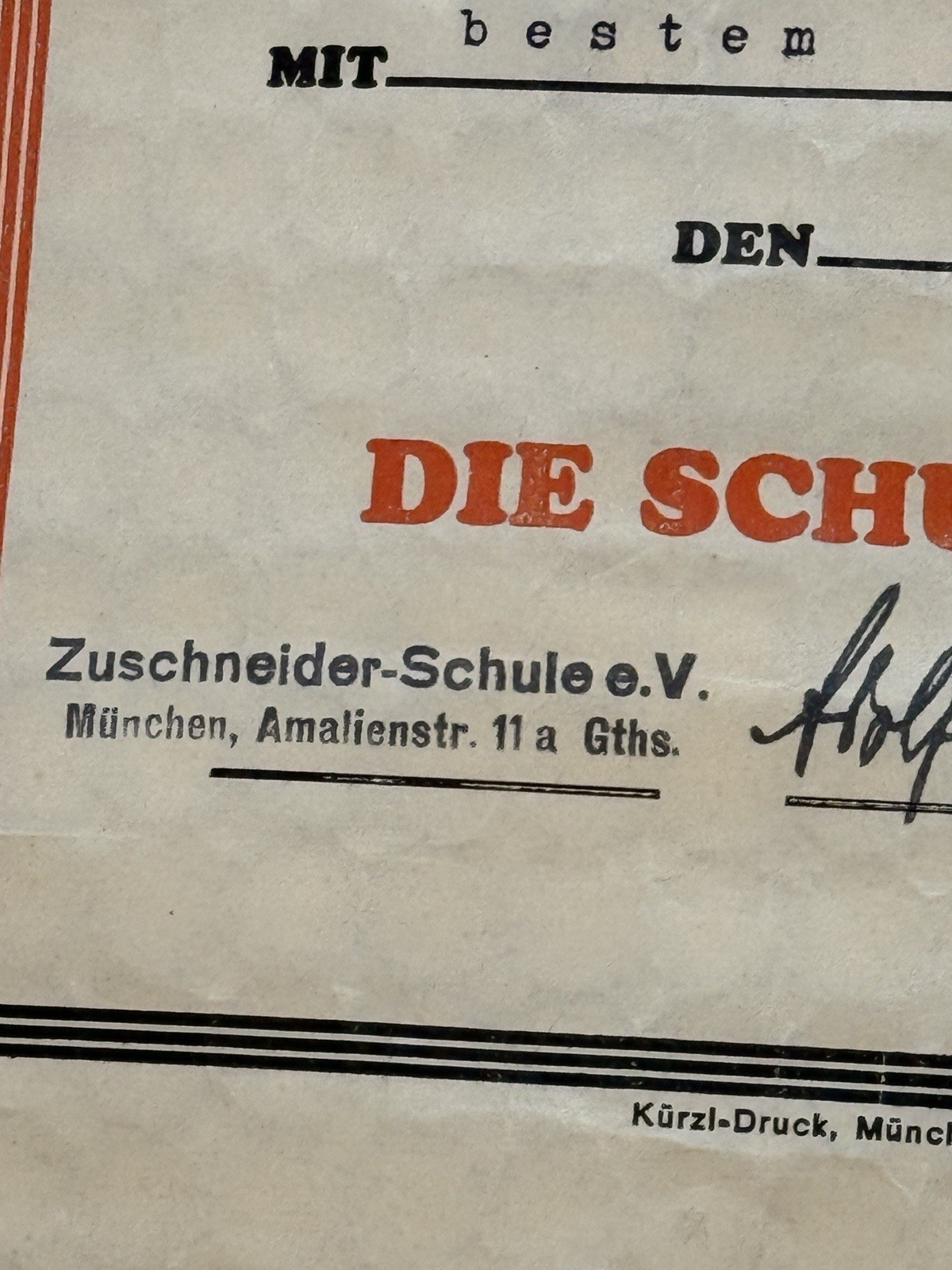 German Tailor Certificate Lot 1934–1941 Munich Meister Sewing Documents