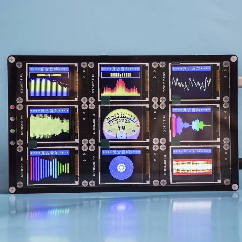 Music Spectrum Indicator Preamplifier Sound Level Meter Analyzer LED VU Meter