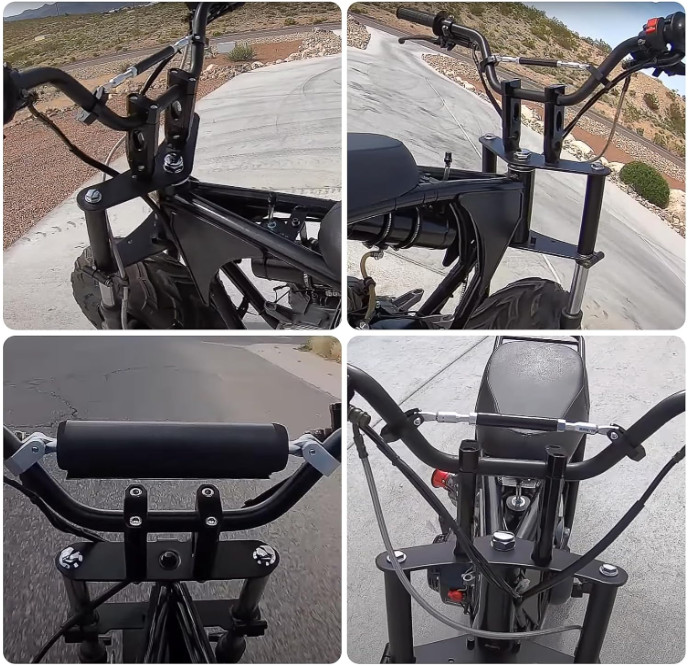 7/8 Handlebar Risers - 22 mm Mount Clamp for Black