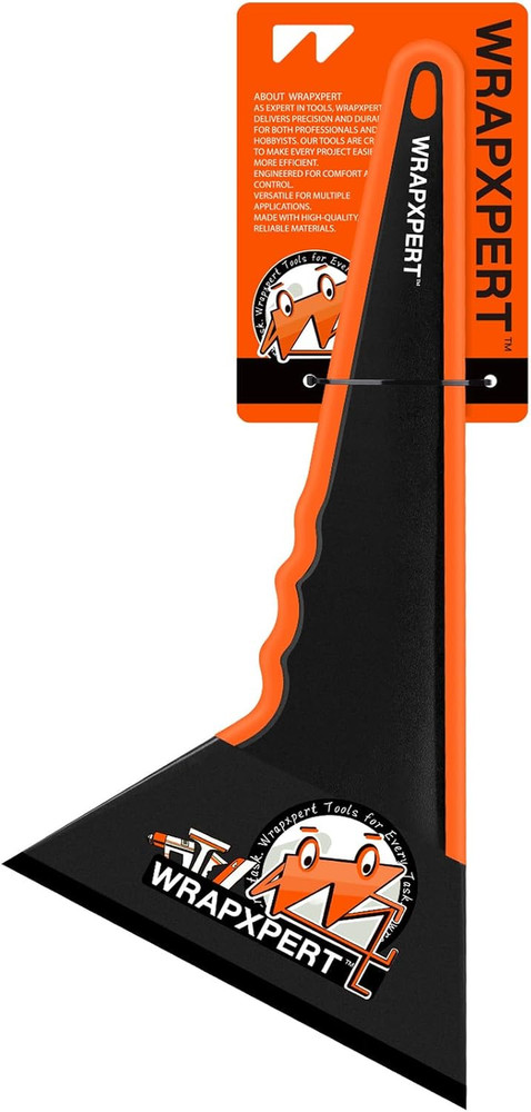 Window Tint Squeegee, Triangle Contour Tint Squeegee, Long Handle Scraper Tool f