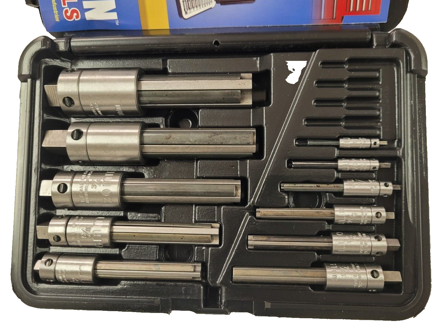 Walton 18011 11 PC Tap Extractor Set USA 4 FL SAE NC NF Metric W/ Case