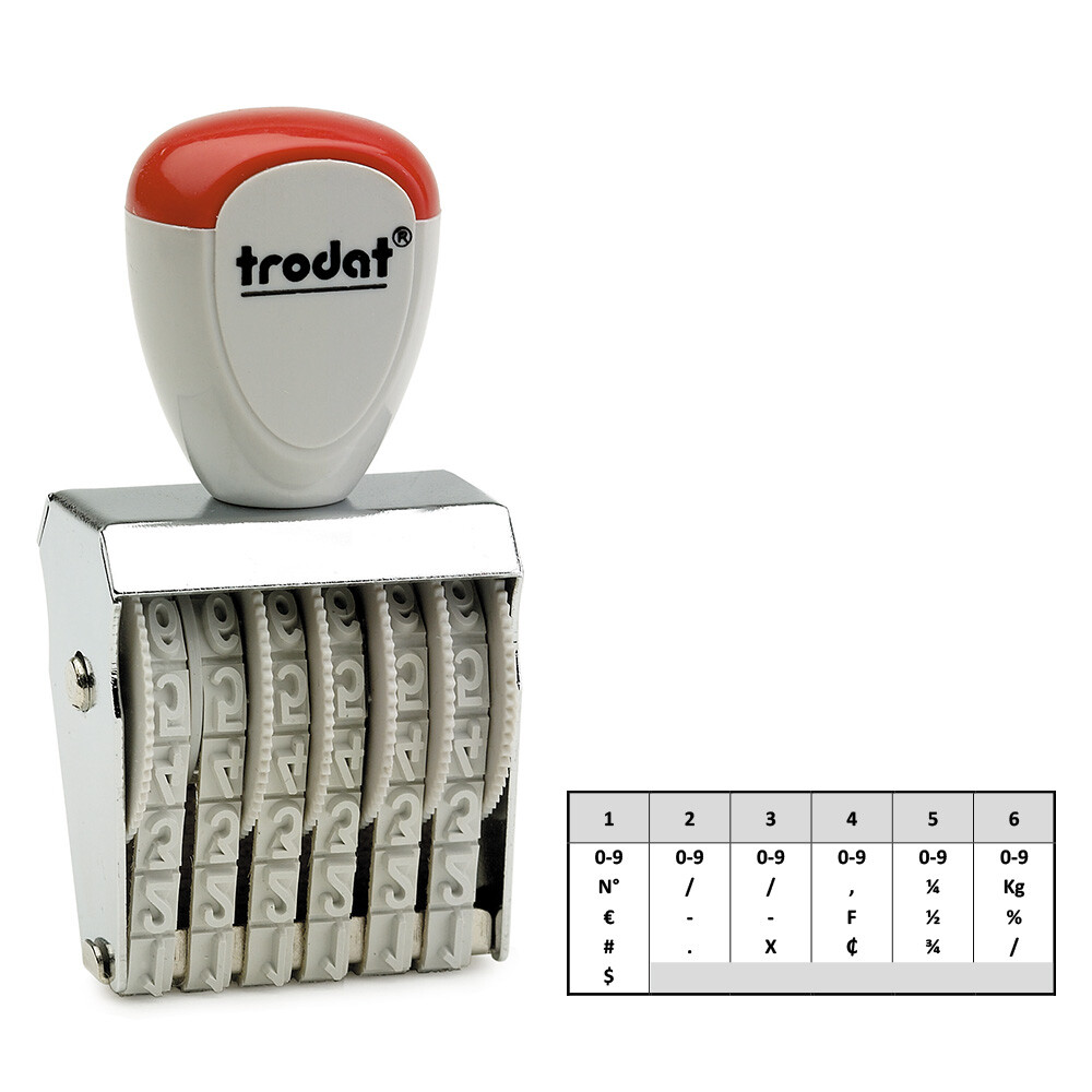 Trodat 1546 Classic Line 6 Band Number Stamp