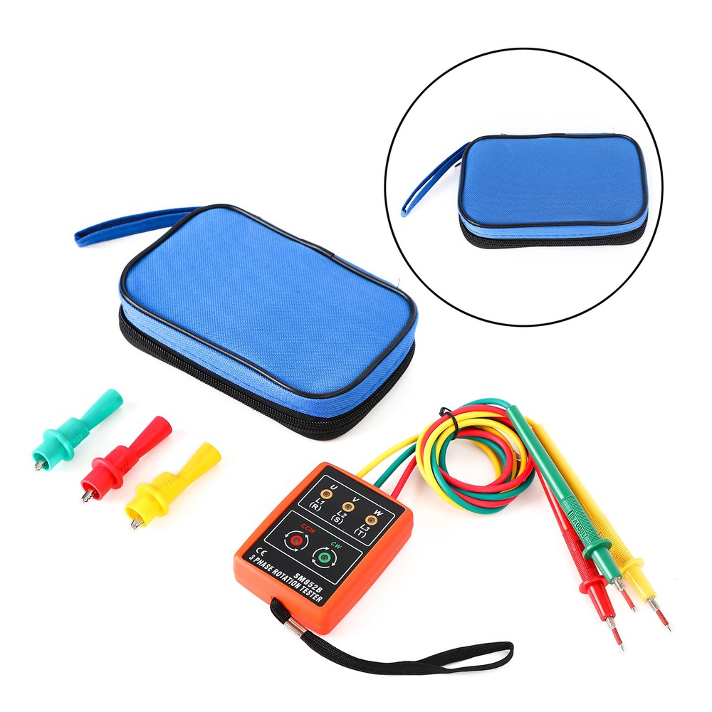 3 Phase Sequence Rotation Tester LED Indicator Detector Meter Checker SM852B