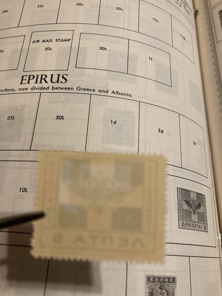 Epirus Stamps (3 Unused H) Marksman, Double-headed Eagle