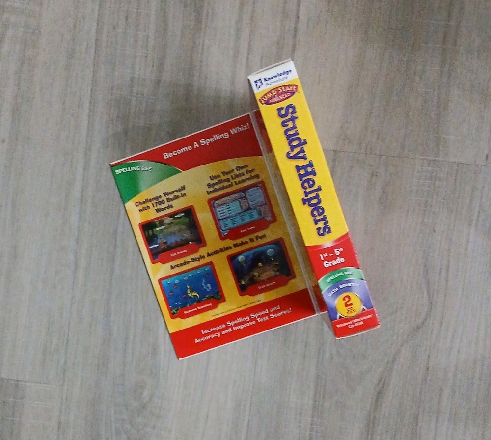 JumpStart Advanced Study Helpers (2 CD Set Math Booster/Spelling Bee) - New Box