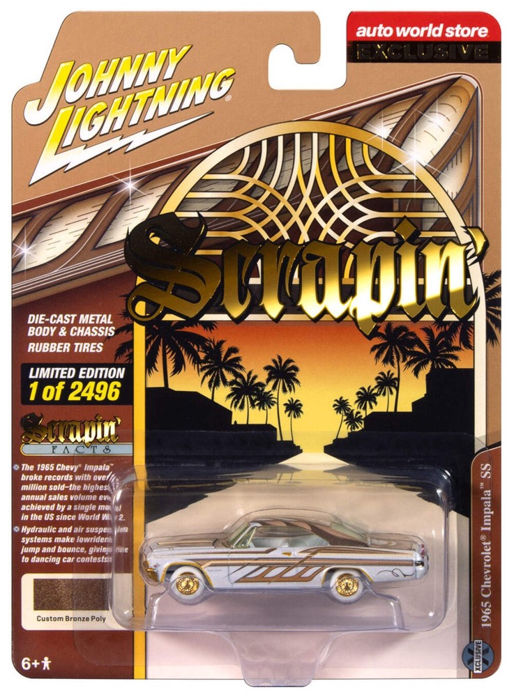 Johnny Lightning 1965 Chevy Impala SS Lowrider (Custom Bronze Poly) (Auto World