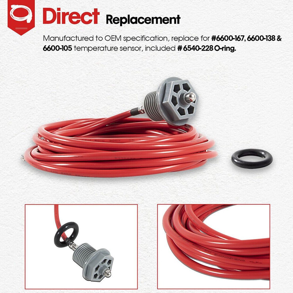 Replacement for Jacuzzi Sundance Spa 6600-167 Temperature Sensor 6540-228 O-Ring