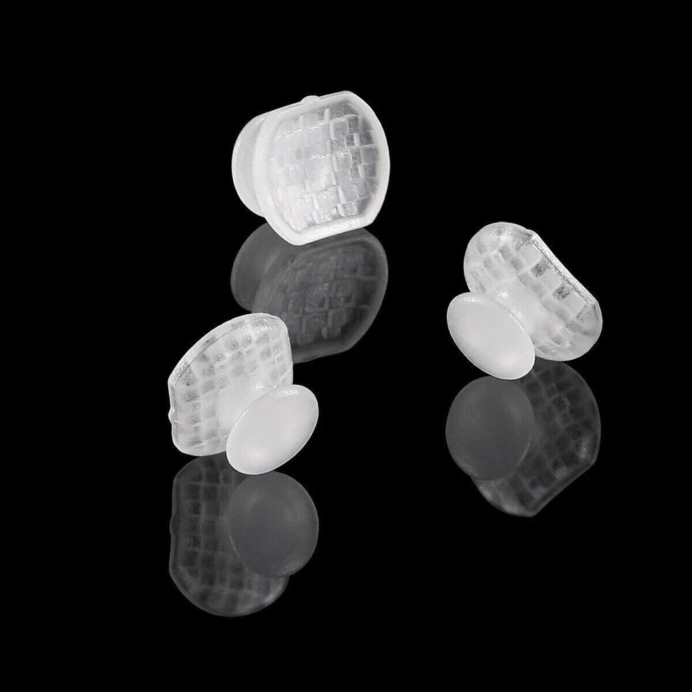 10 Pcs/Bag Orthodontic Dental Rectangular Ceramic Lingual Button Base Transparen