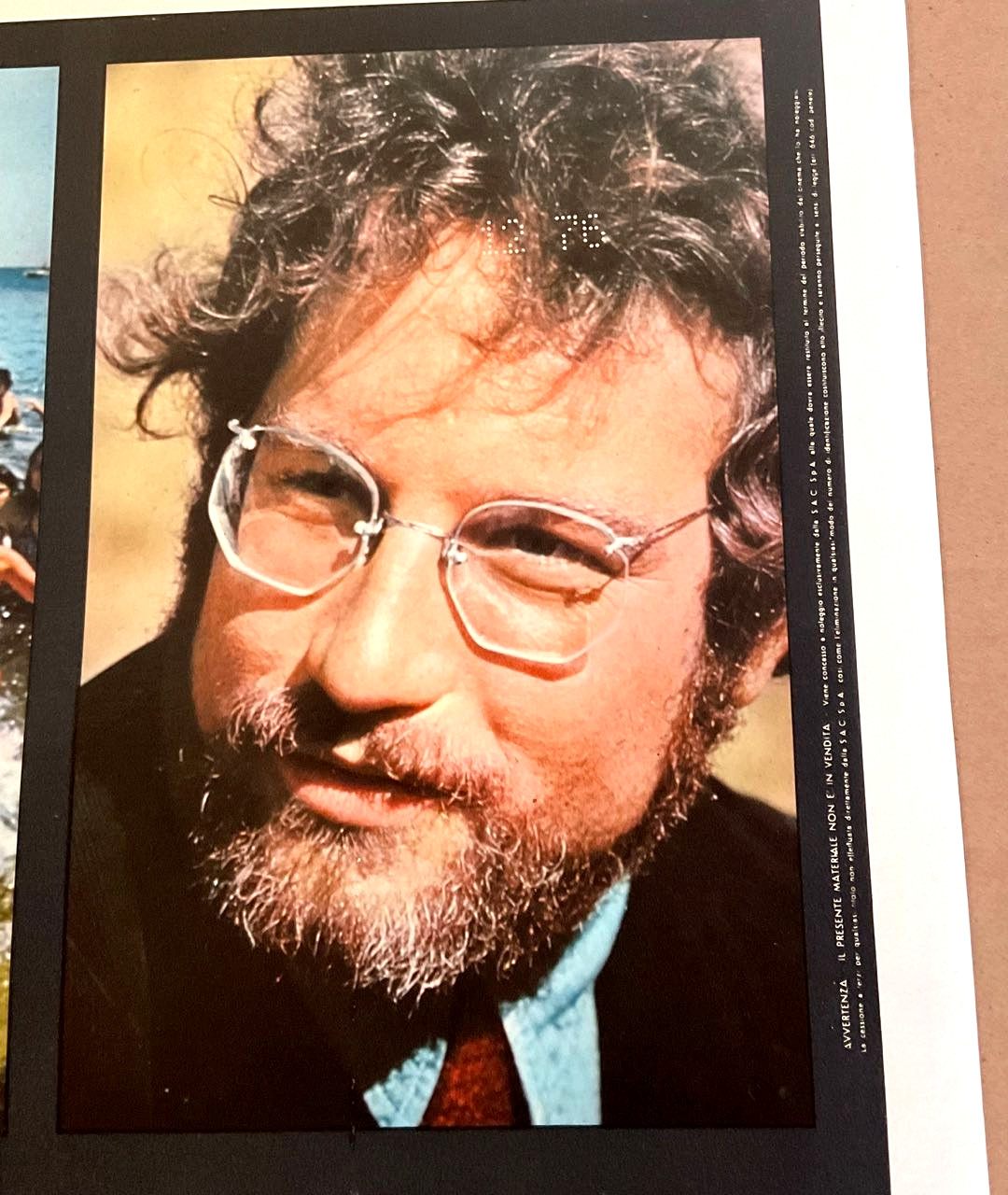 VINTAGE ORIGINAL JAWS SPIELBERG ITALY LARGE 28" X 20" MOVIE POSTER LO SQUALO