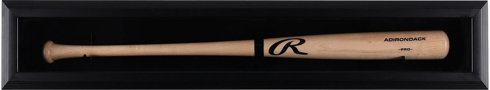 Black Framed Wall Mounted Baseball Bat Display Case 97% UV Protection