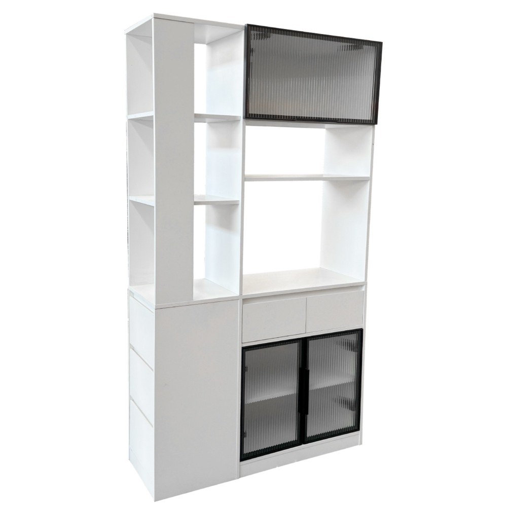 70.87"H Tall Storage Cabinet w/ Multi-functional storage space for Hallway