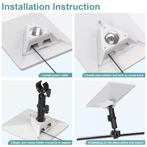 Starlink Mini Mount for 2025 Version,360° Adjustable Super Clamp Mount