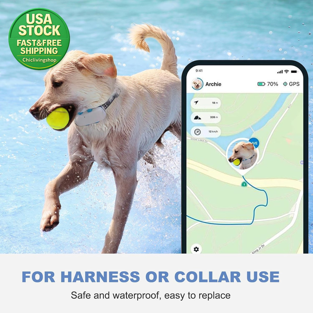 Dog GPS Tracker Rubber Clip Compatible Tractive Activity Tracker 4 Pack