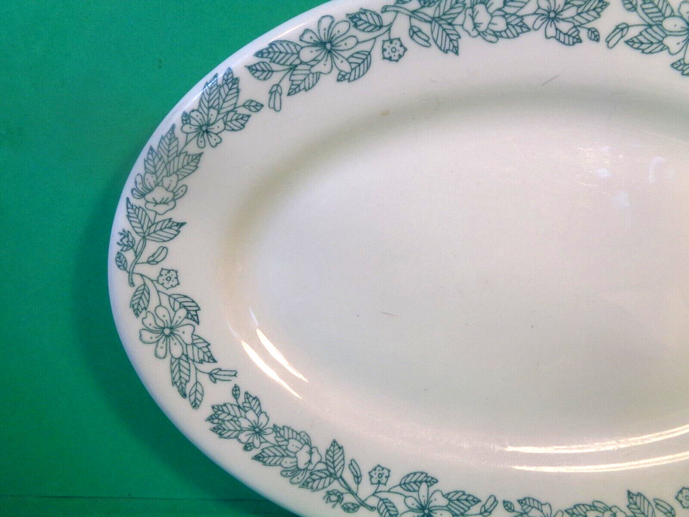 Shenango Hibiscus Pattern Oval Serving Platter, Lawrence Thirftware (Used/EUC)