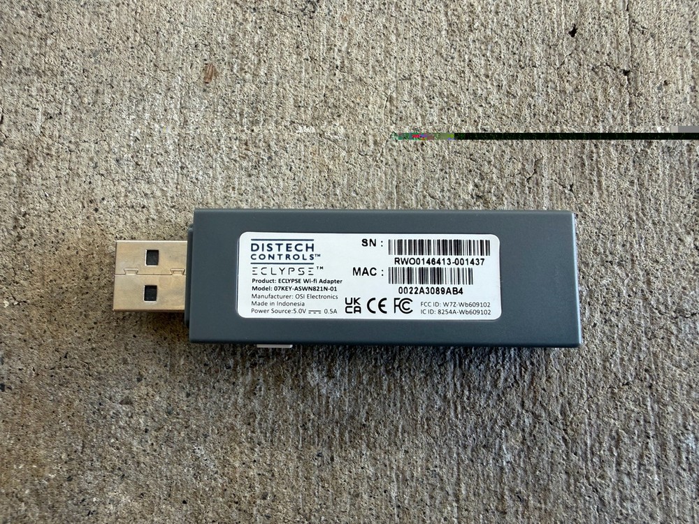 Distech ECYREPL-WIFIADP-01 Eclypse Control WiFi USB ONLY