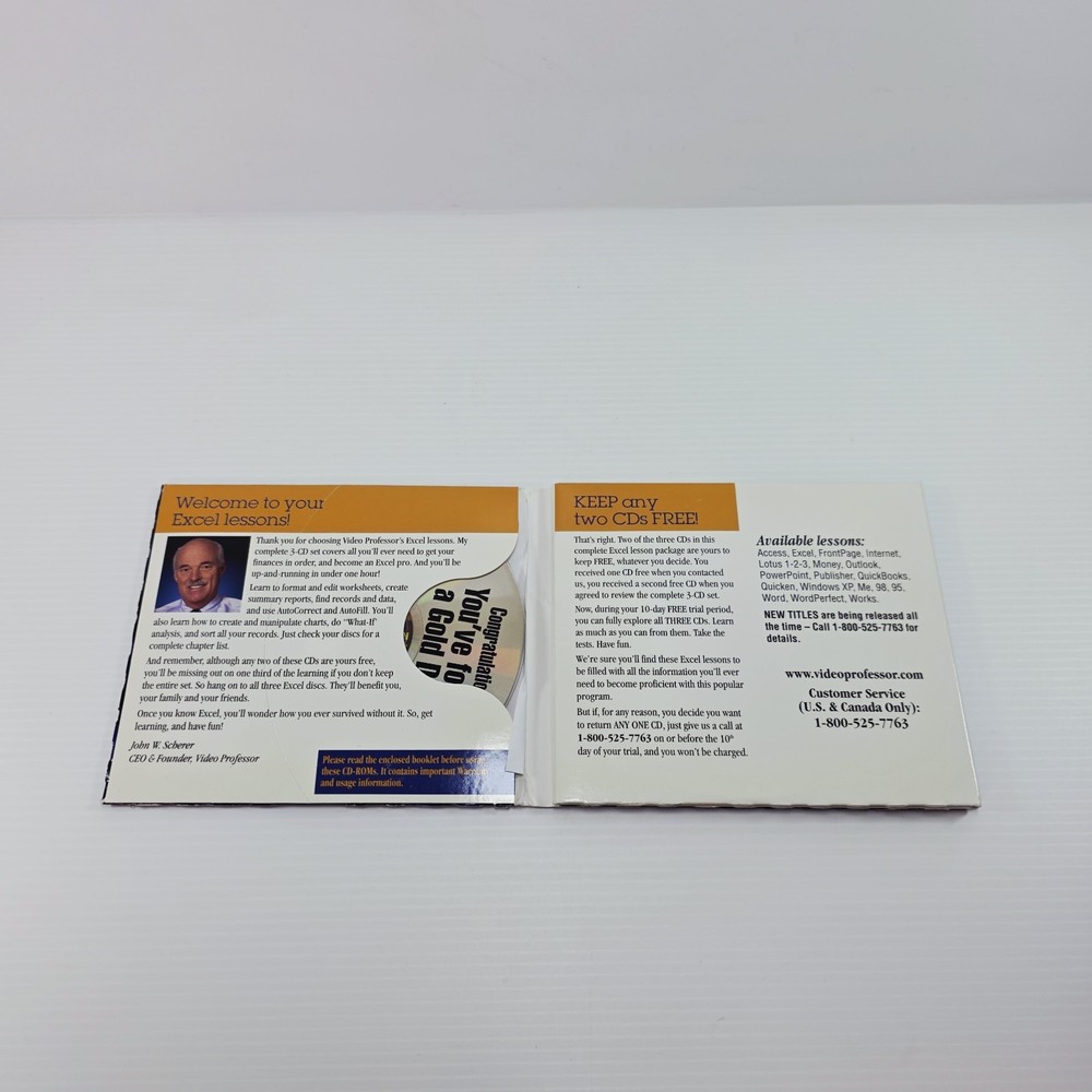 Learn Excel Fast And Easy By Video Professor 3 CD Set (PC CD-ROM, 2000-2003)