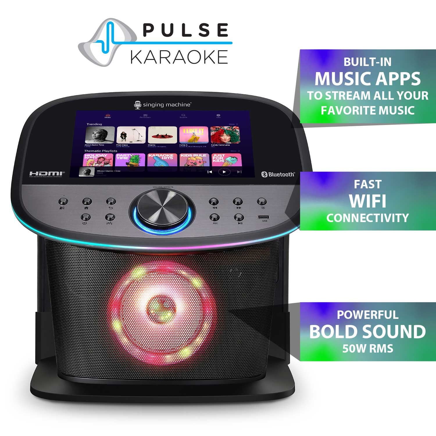 The Singing Machine Pulse Karaoke-Premium Wi-Fi Karaoke System
