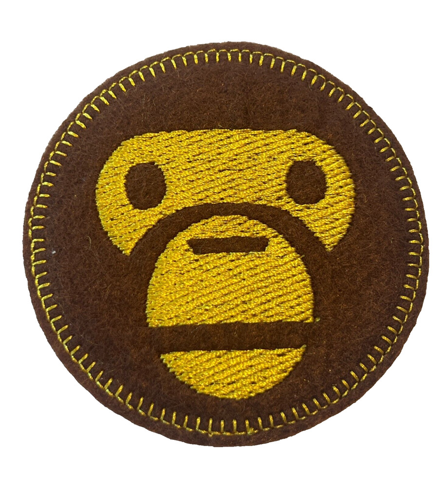 BATHING APE - MILO - BAPE HEAD - EMBROIDERED IRON-ON PATCH