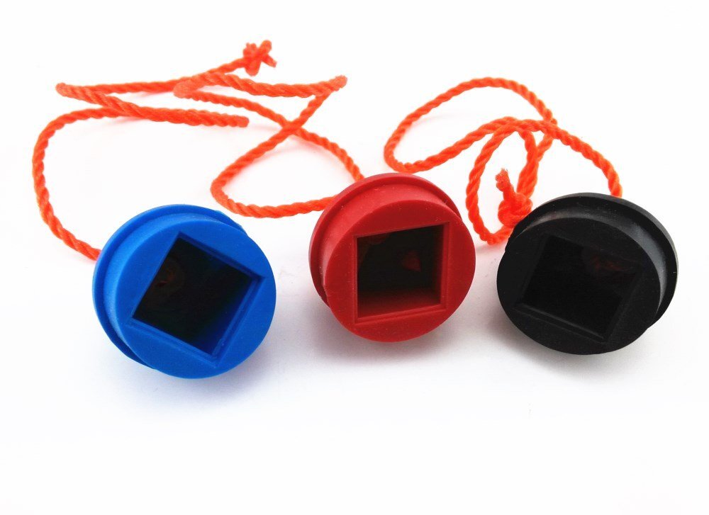 3pcs Mix Color Rubber Pool Table Billiard Cue Chalk Holders with String