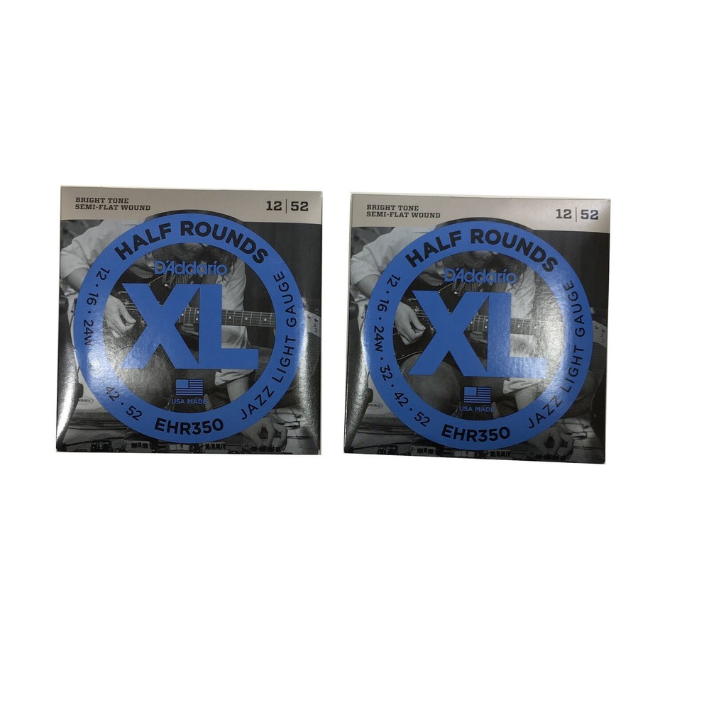 D'Addario Guitar Strings 2 Sets EHR350 Electric Half Round Light-