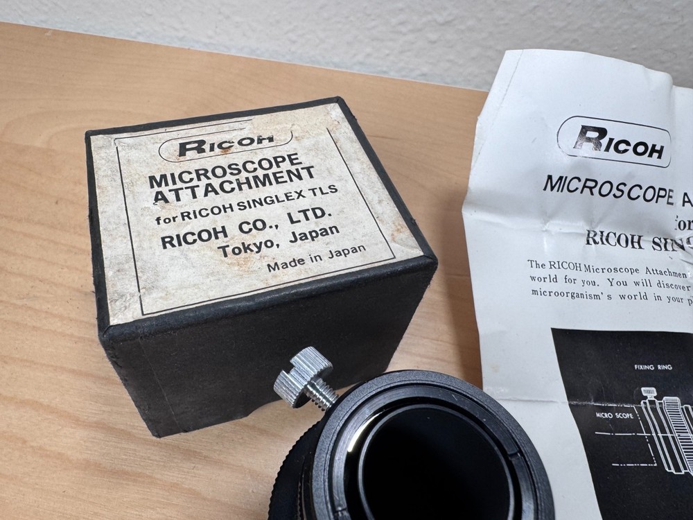 Vintage Ricoh M42 Microscope Attachment & Instructions