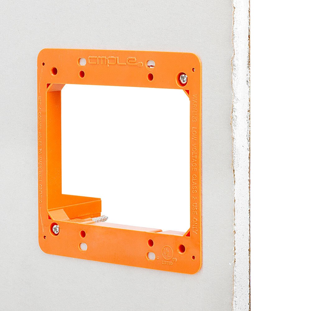 4 Pack Low Voltage Bracket Drywall Mounting 2-Gang Wall Plate Mount Face Plate