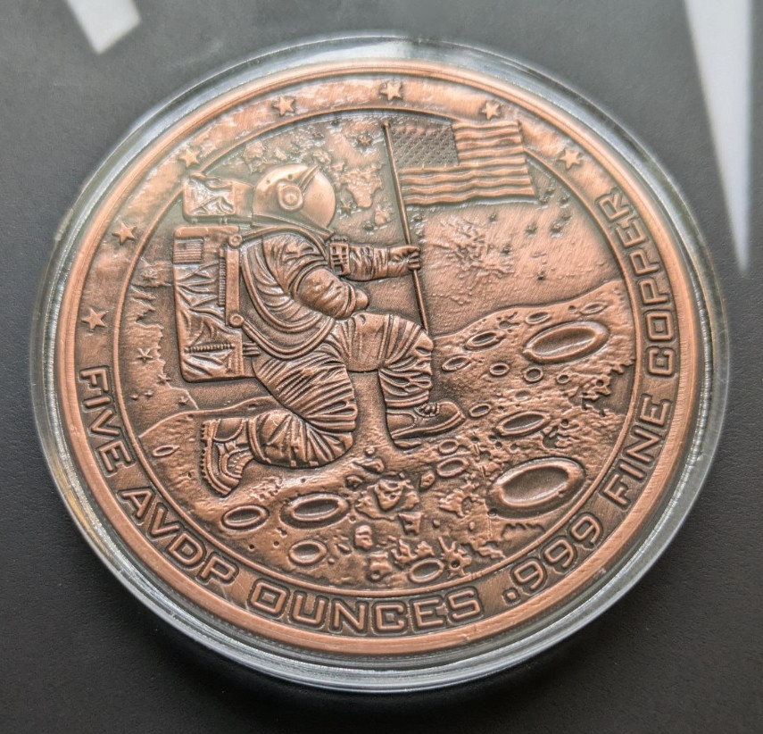 5 oz Space Commander Colorized Copper in Capsule