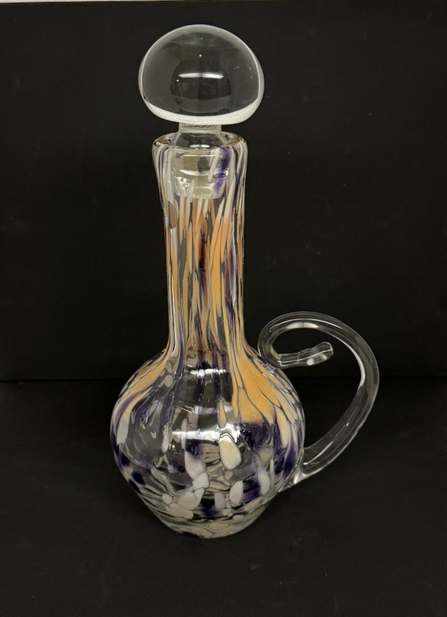 Blenko Glass Cat 2516 - Crystal with Alternate Stopper