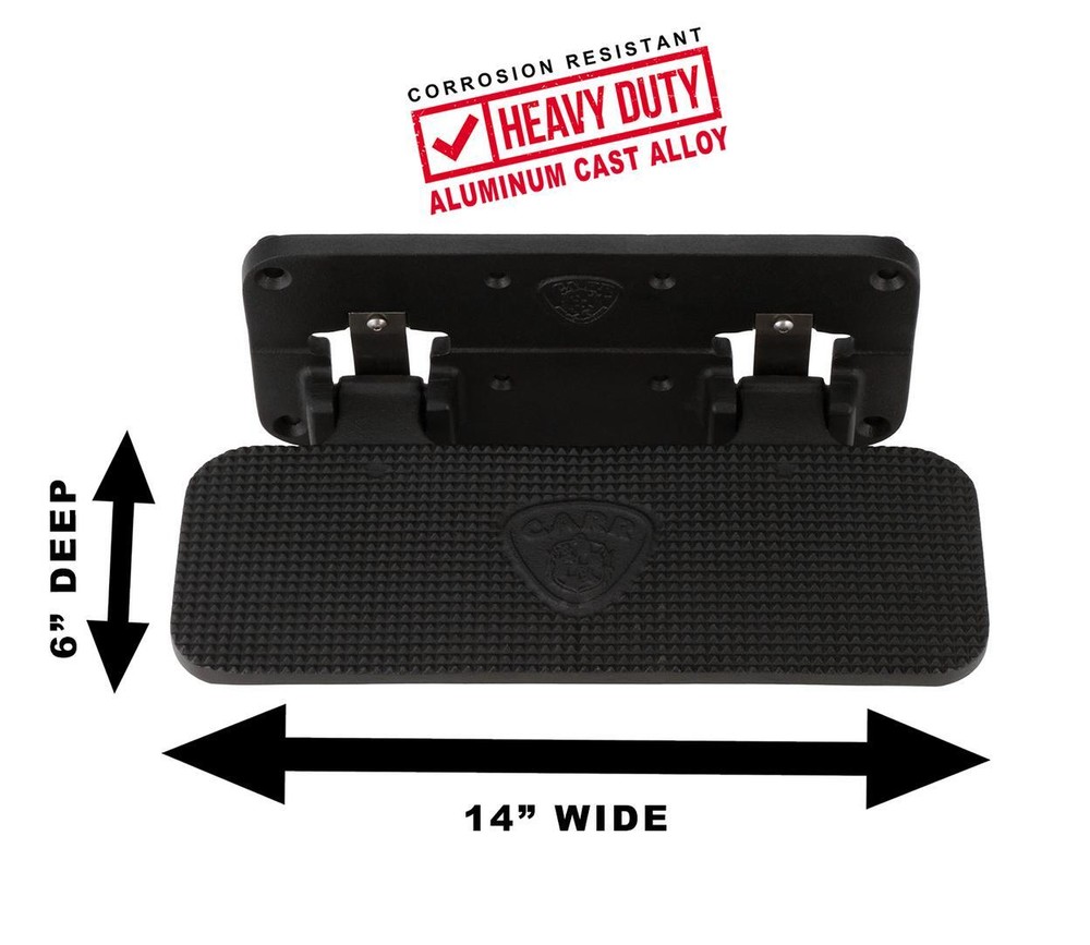 Carr Mega Step; Flat Mount; XP3 Black Powder Coat; Single | 190001