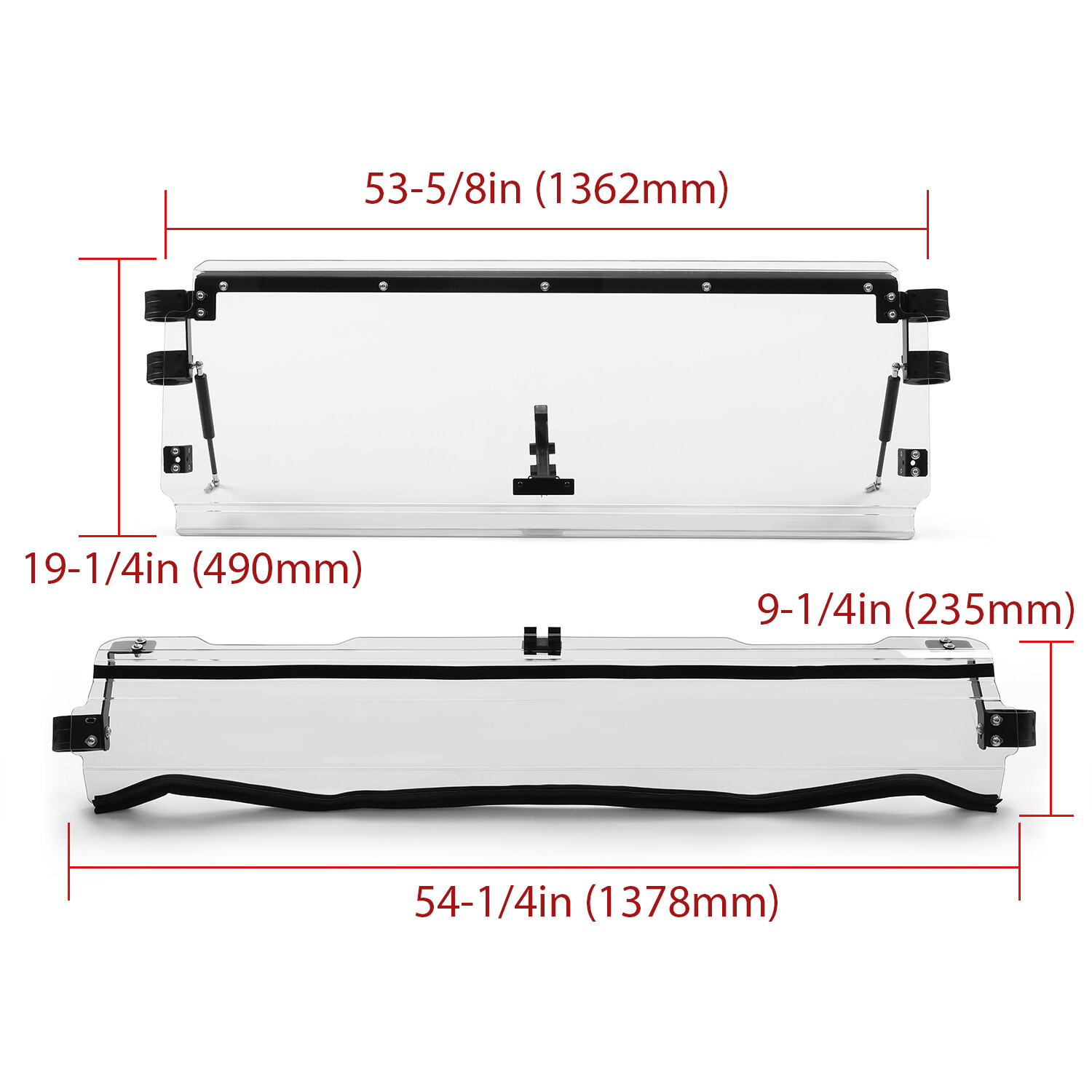 Folding Flip Windshield Scratch Resistant For Kawasaki Teryx 4 800/ 4 S ,2016-23