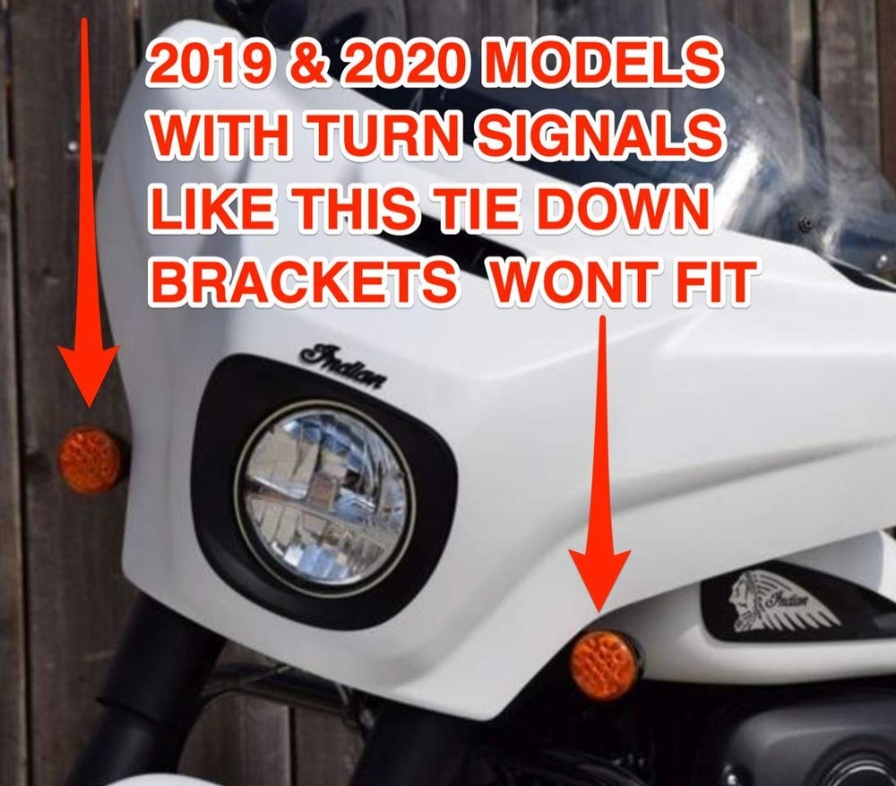 Indian Tie Down Brackets Chrome Motorcycle Roadmaster Chieftain CHROME