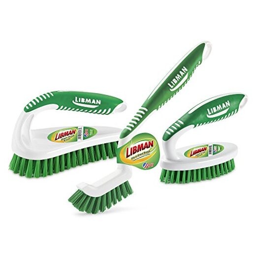 Scrub Kit: Three Different Durable Brushes for Grout, Tile, Bathroom,
