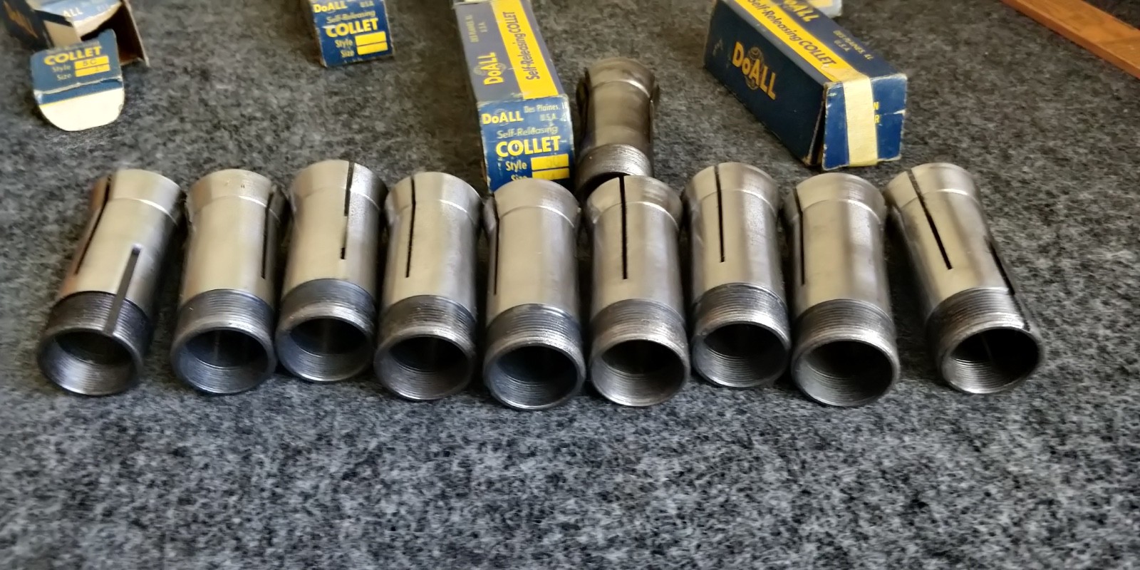 DoALL (Royal) 5C Round Collet Set 10 piece 3/16 - 1"