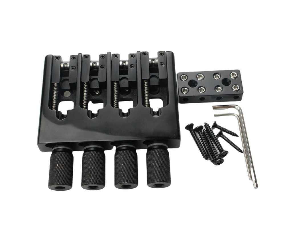 4 String Headless Bass Bridge and Bridge String Lock, Slightly Adjustable Str...