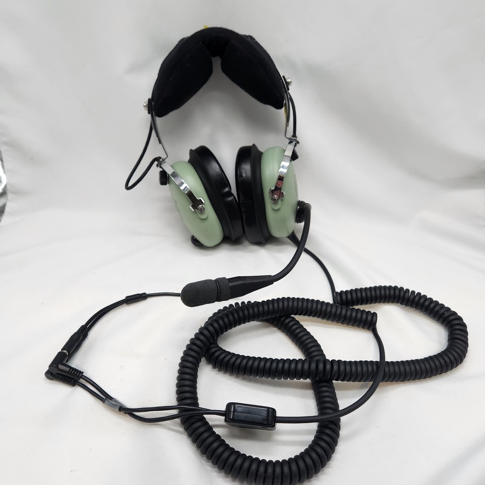 David Clark Pilot Aviation Headset Helicopter Dual Volume Control Flight Takeoff