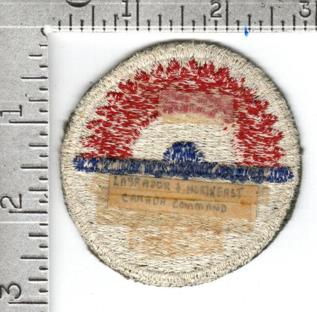 Original U.S. Army patch (circa 1940s) - Labrador and N.E. Canada Base Command