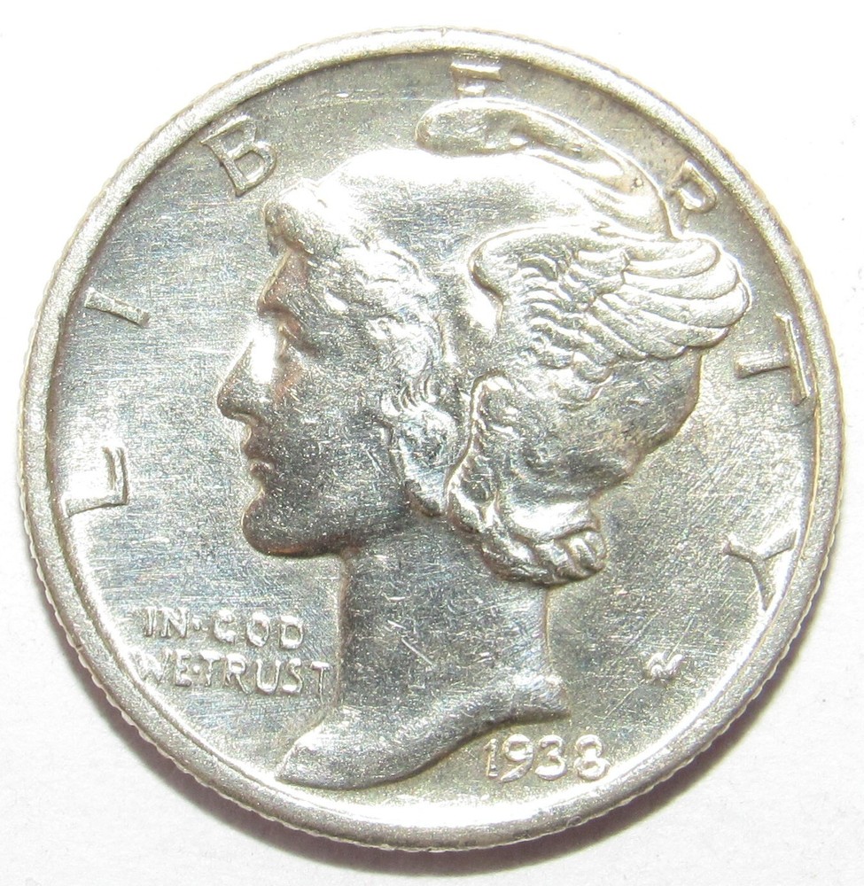 1938 Mercury Dime AU/UNC (B156)