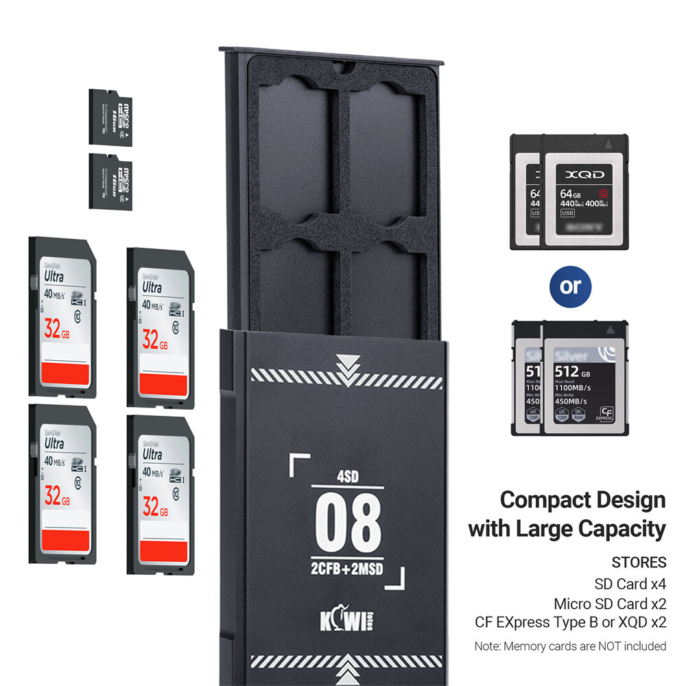 Memory Card Case Holder Storage for SD Micro SD MSD TF CFexpress Type A B XQD