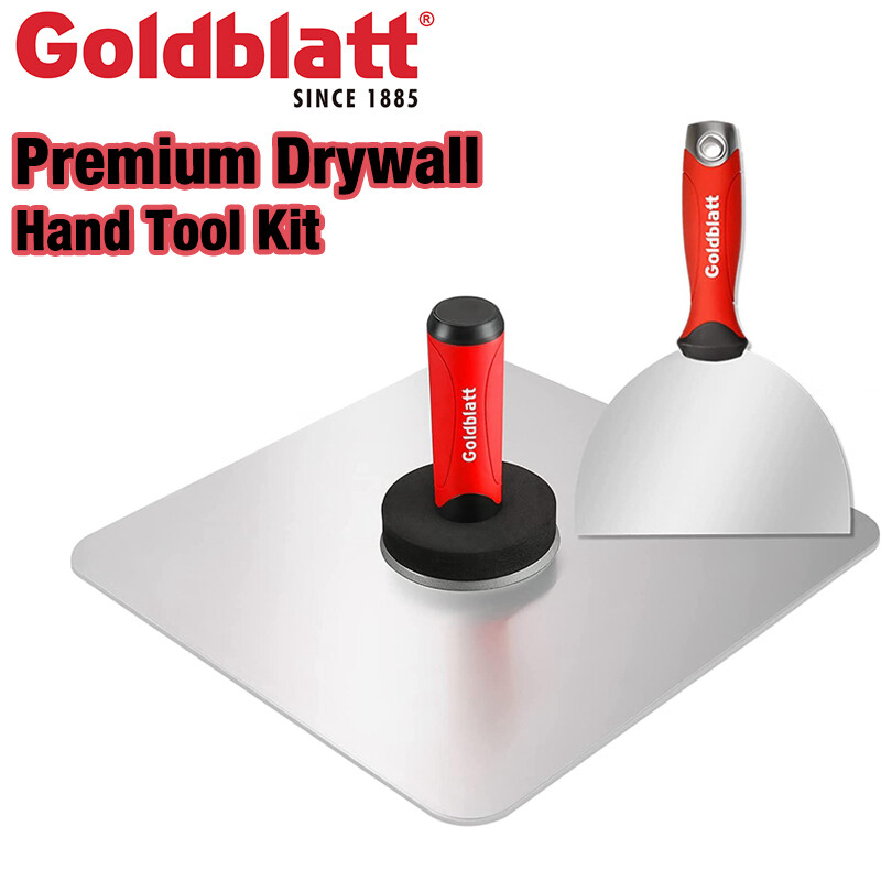 Goldblatt 2PCS Drywall Hand Tool Kit 13" Hawk 6" Stainless Steel Joint Knife Set
