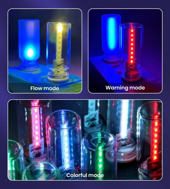 USB Car Interior LED Ambient Light – Touch Control Mood Light with 7 Clear LED