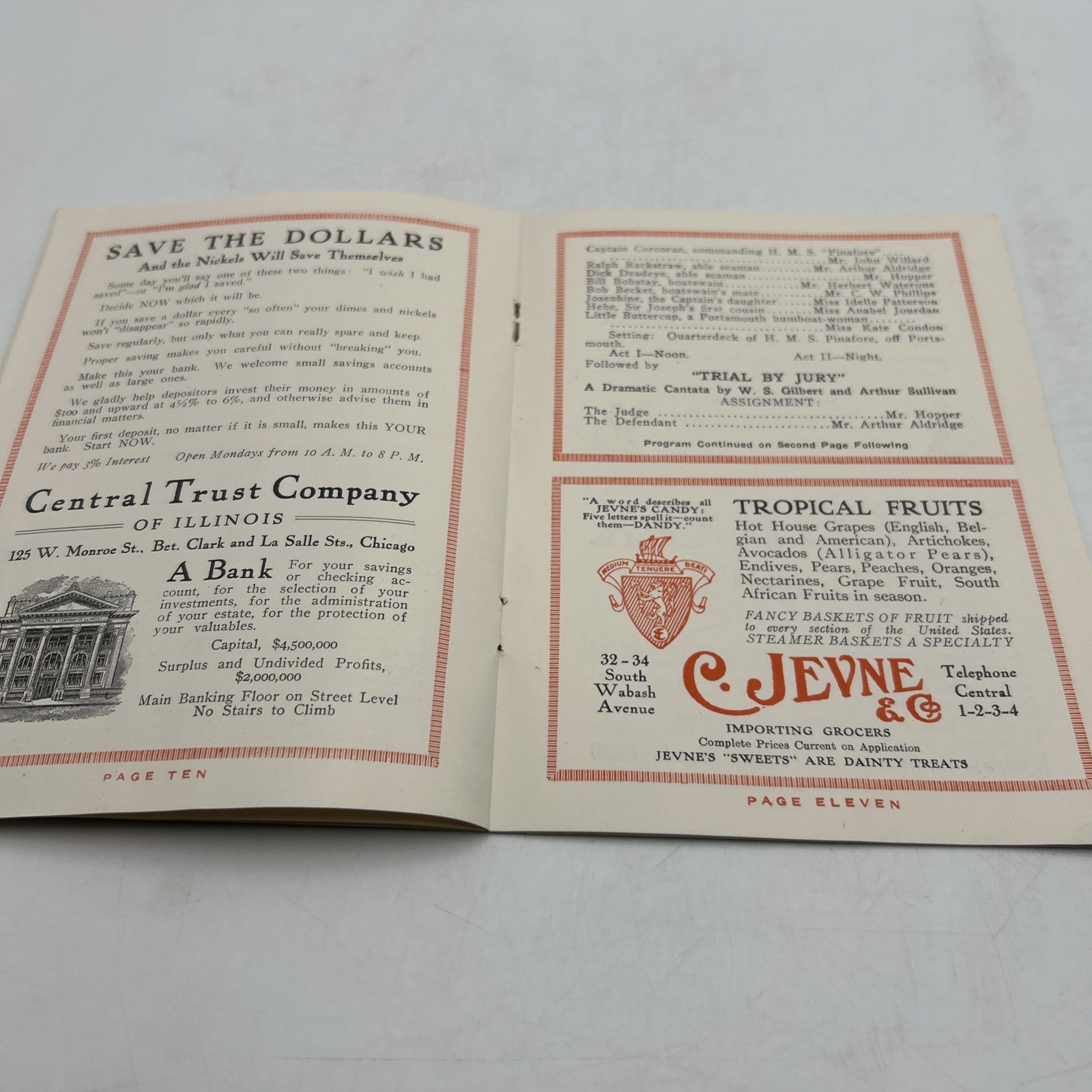 Vintage 1915 Auditorium Theatre Chicago Grand Opera