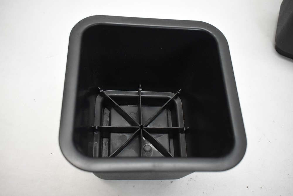 Set 8 Black Plastic Square Planter Pots Nursery Garden Indoor Stackable 2 Sizes