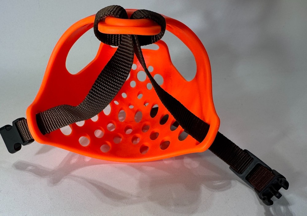 Dog Orange Silicone Muzzle Anti-Bite (Han Dou, Size MEDIUM)
