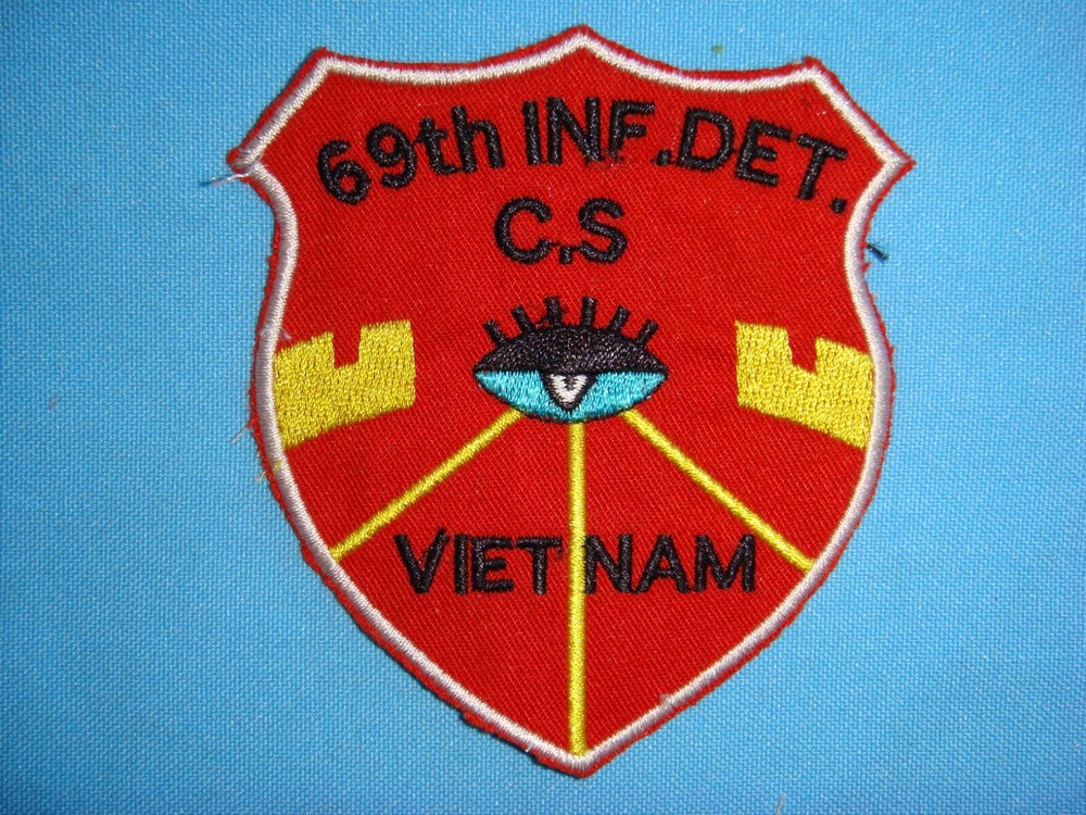 VIETNAM WAR PATCH, US 69th INFANTRY DETACHMENT GROUND SURVEILLANCE